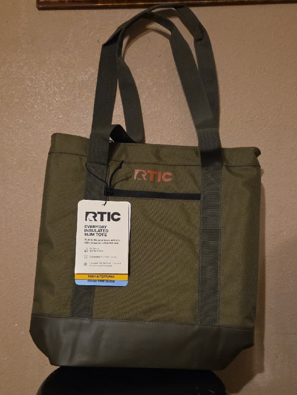 Everyday Insulated Slim Tote - Olive Green